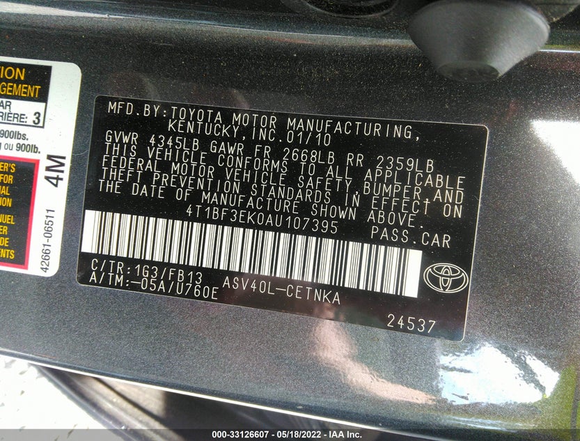 4T1BF3EK0AU107395