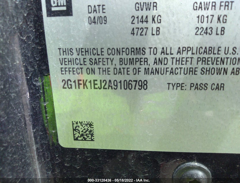 2G1FK1EJ2A9106798