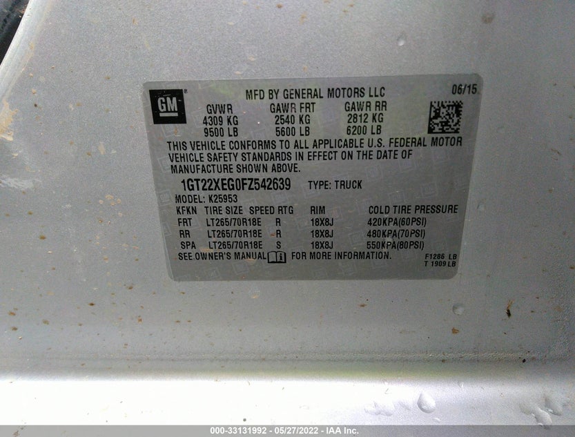 1GT22XEG0FZ542639