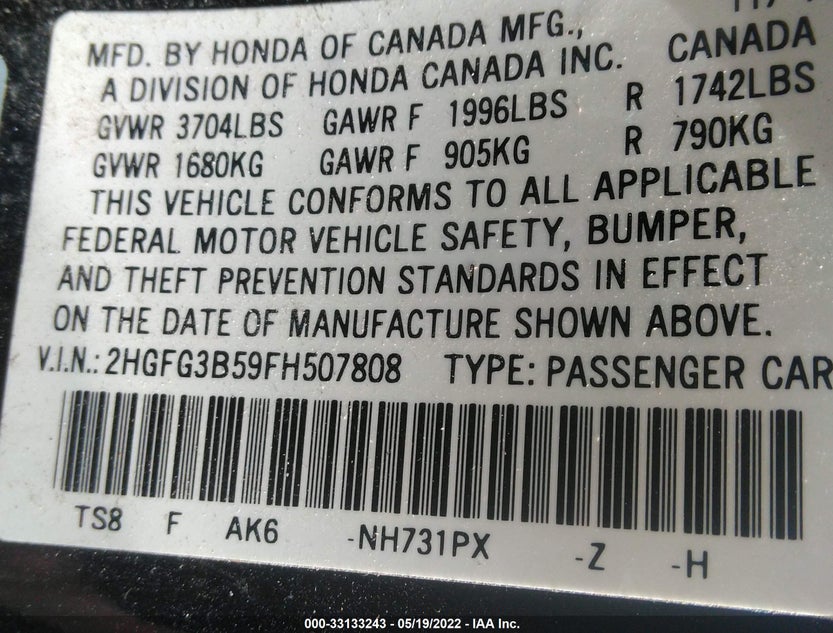 2HGFG3B59FH507808