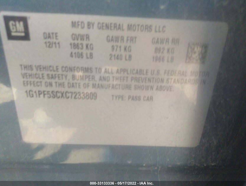 1G1PF5SCXC7233809
