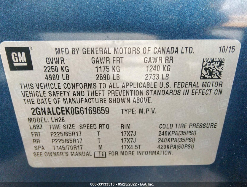2GNALCEK0G6169659