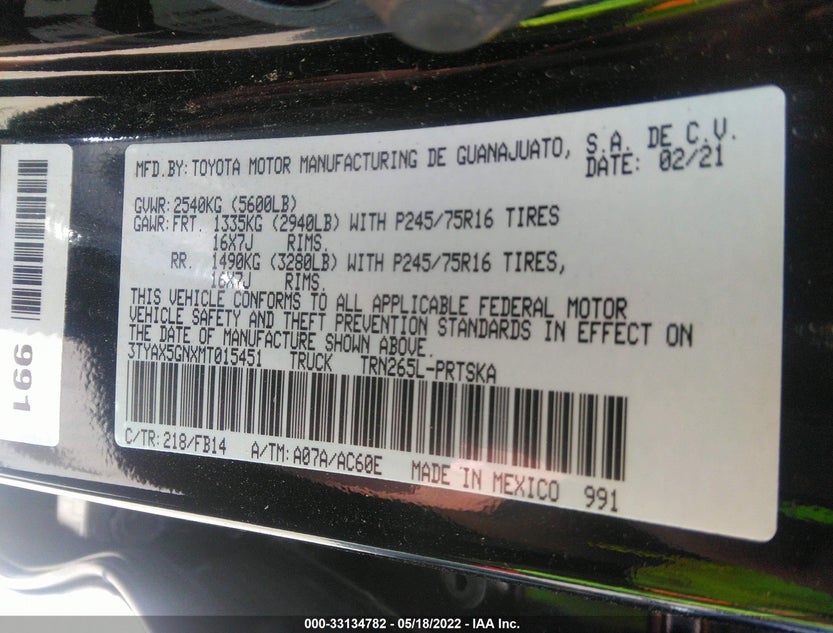 3TYAX5GNXMT015451