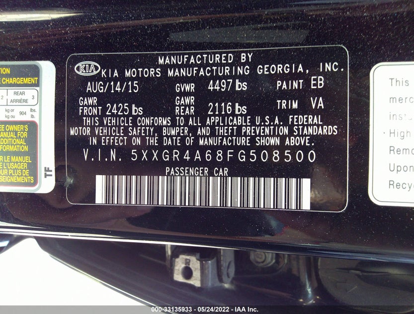 5XXGR4A68FG508500
