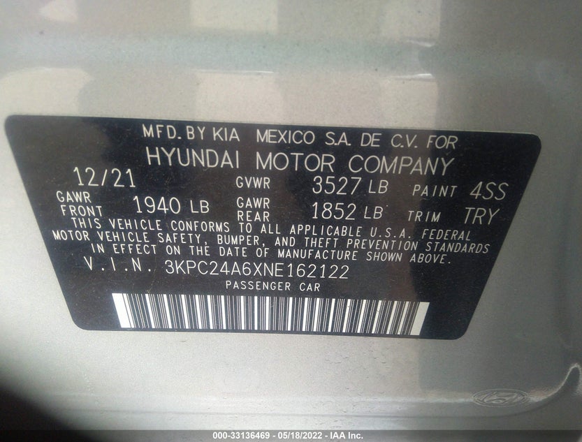 3KPC24A6XNE162122