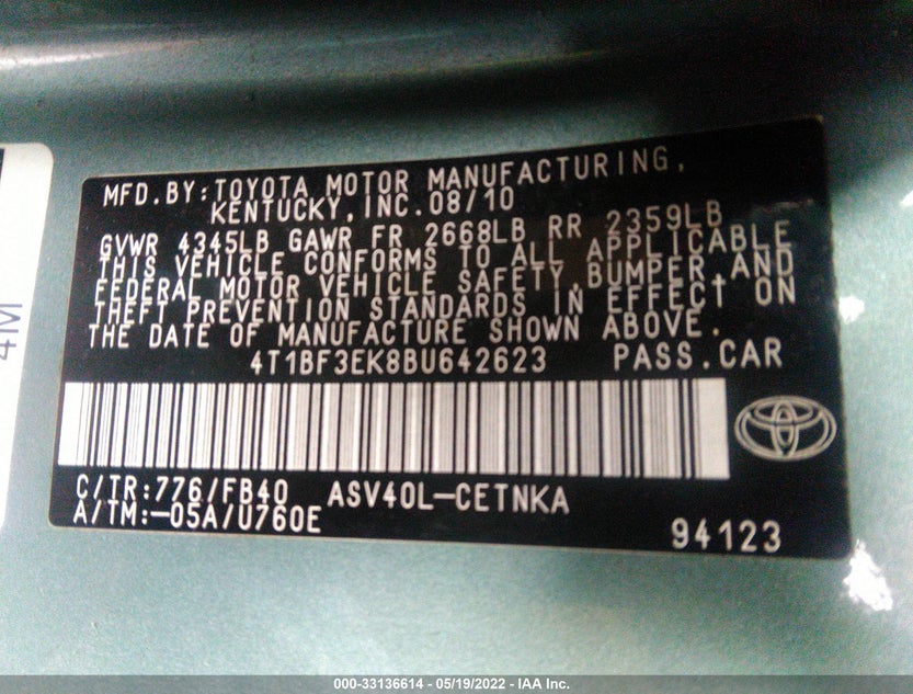 4T1BF3EK8BU642623