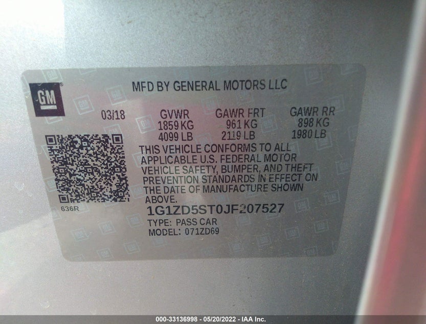 1G1ZD5ST0JF207527