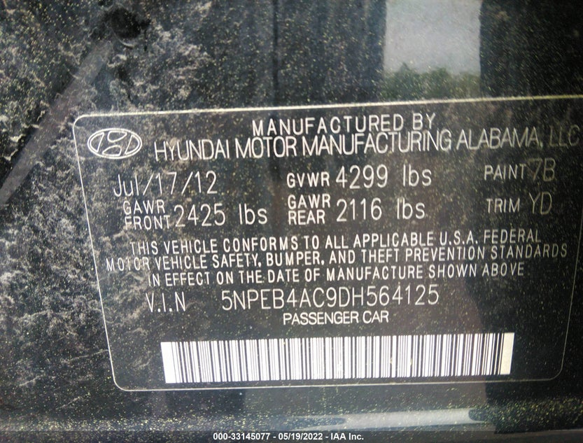 5NPEB4AC9DH564125