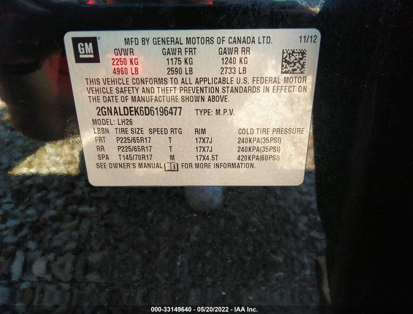 2GNALDEK6D6196477