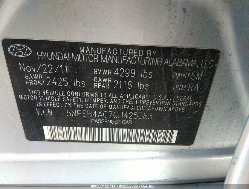 5NPEB4AC7CH425383