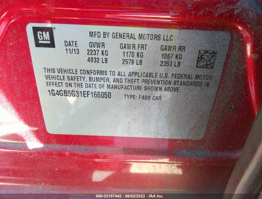 1G4GB5G31EF166050