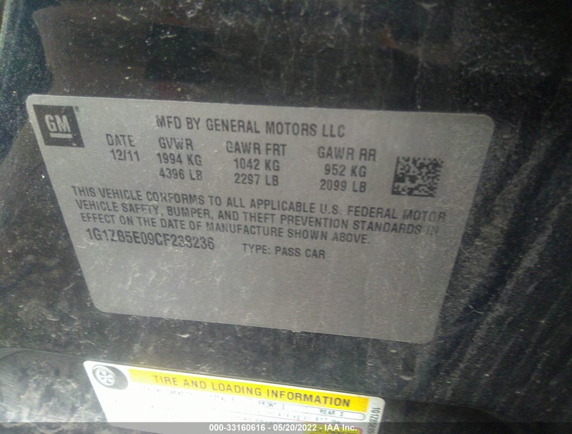 1G1ZB5E09CF238236