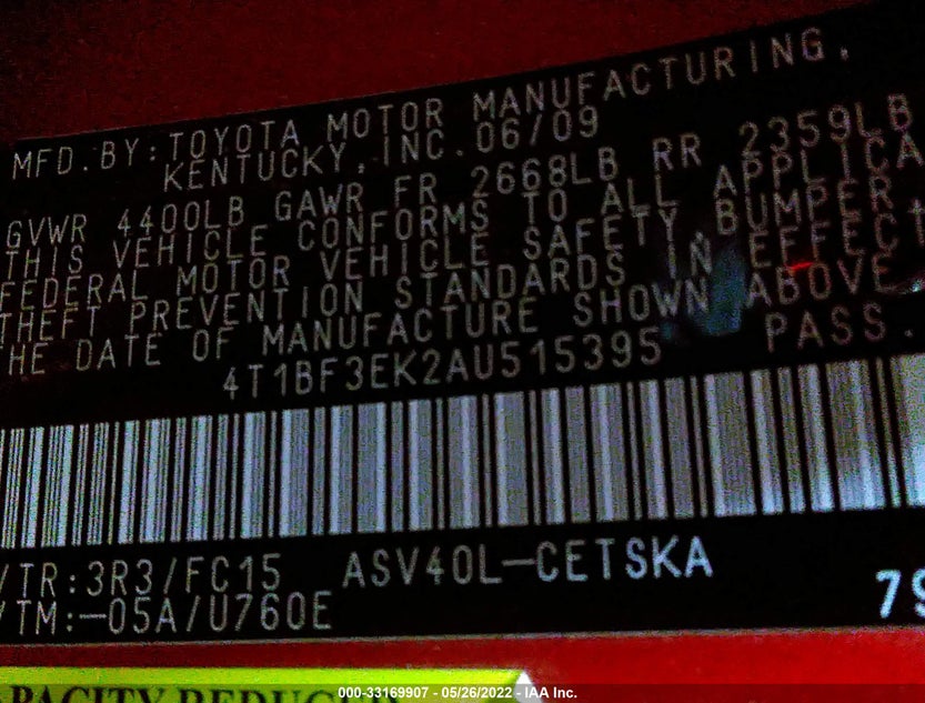 4T1BF3EK2AU515395
