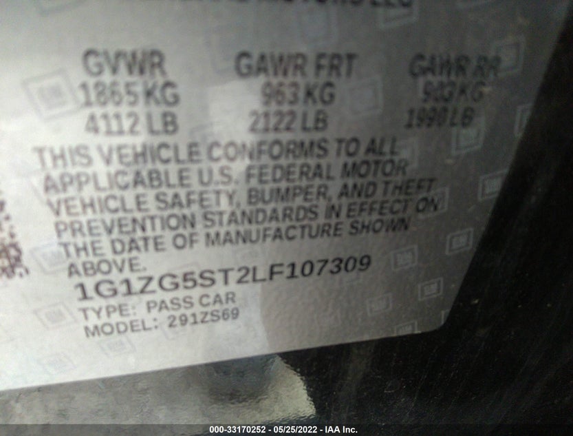 1G1ZG5ST2LF107309
