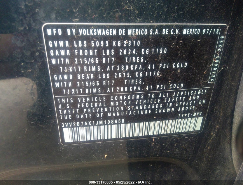 3VV2B7AX1JM198658