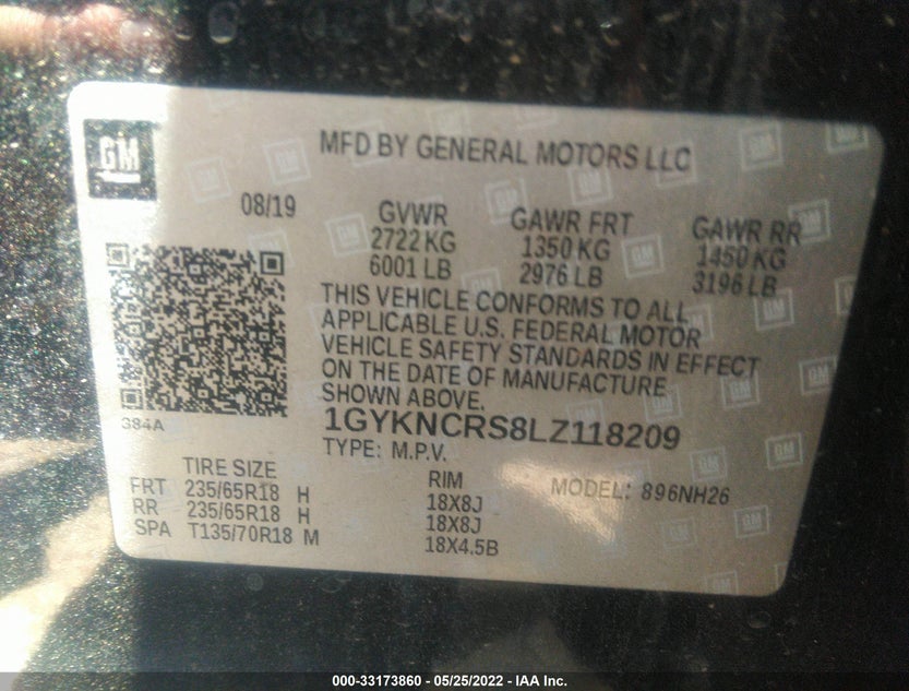 1GYKNCRS8LZ118209