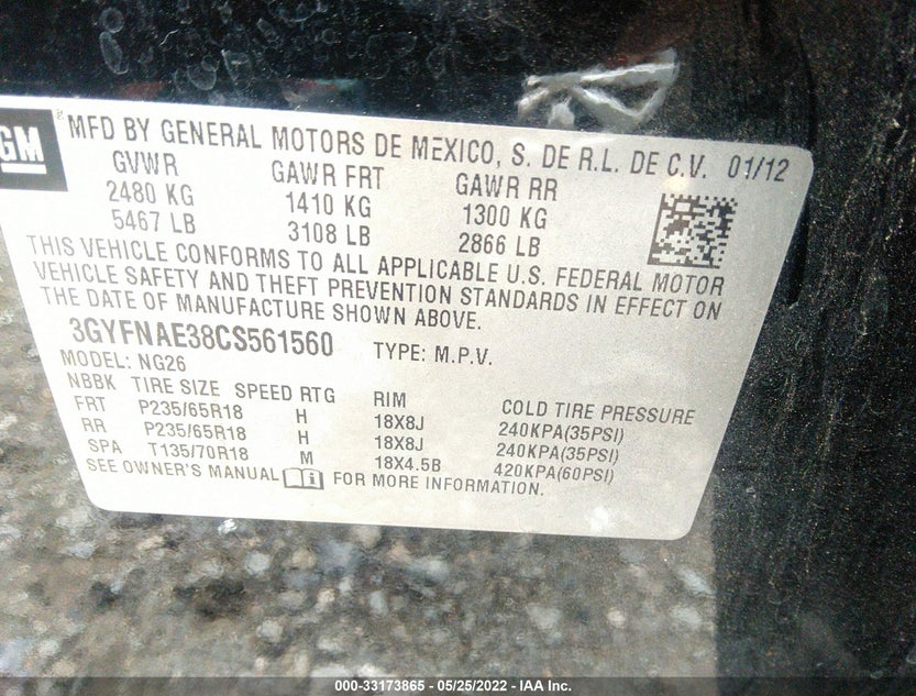3GYFNAE38CS561560