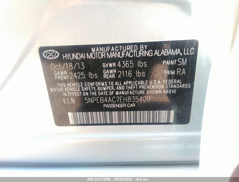5NPEB4AC7EH835409