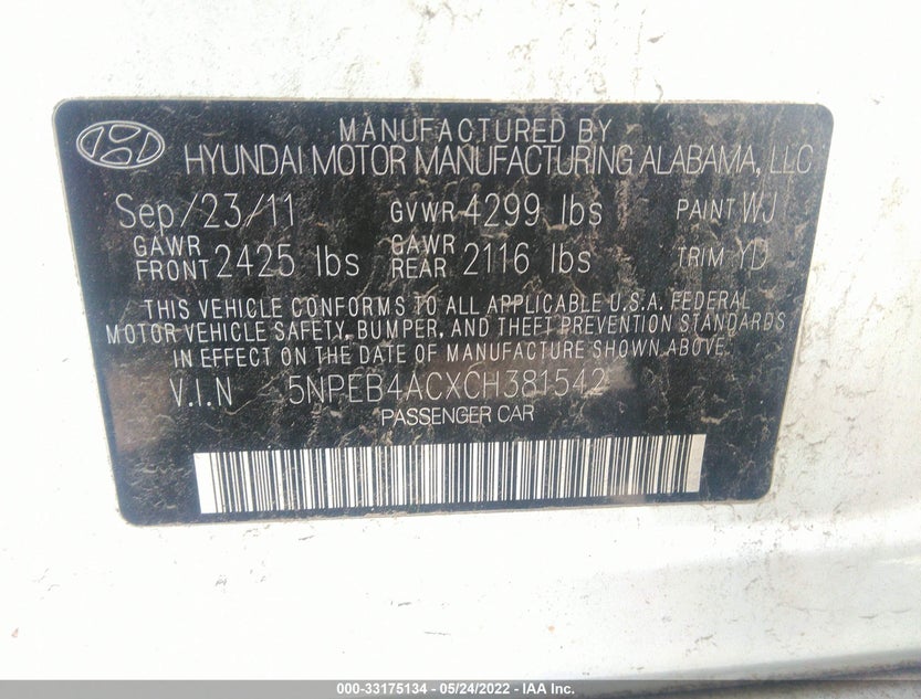 5NPEB4ACXCH381542
