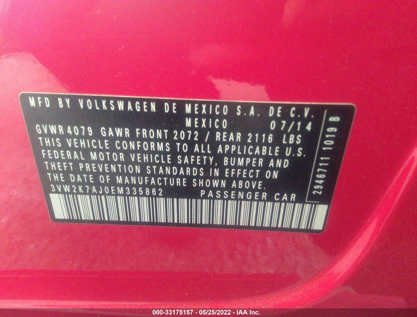 3VW2K7AJ0EM335862
