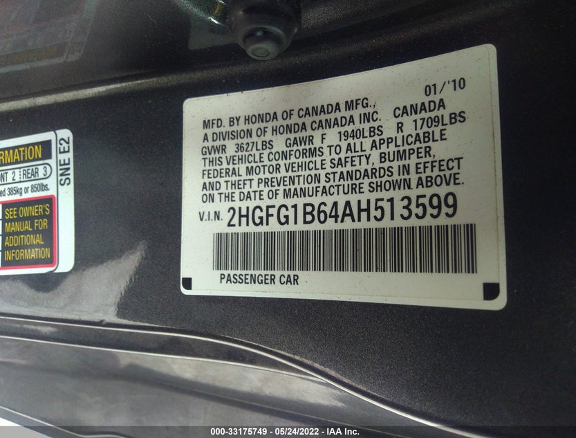2HGFG1B64AH513599