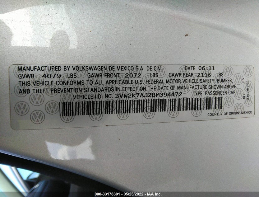 3VW2K7AJ2BM394472