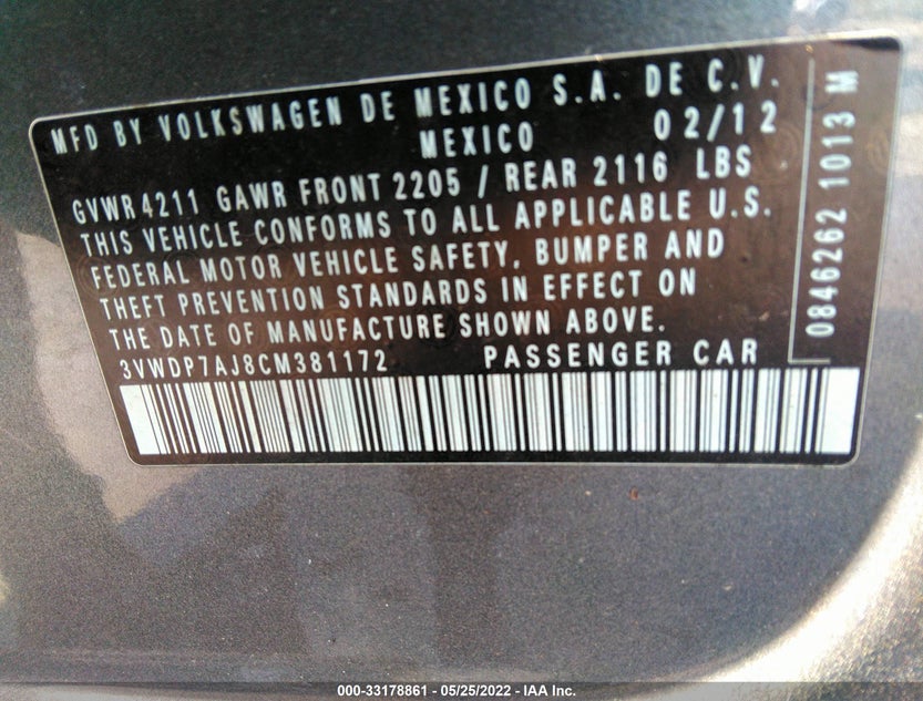 3VWDP7AJ8CM381172