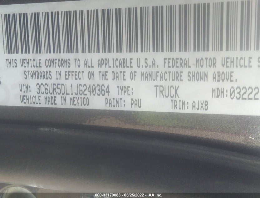 3C6UR5DL1JG240364