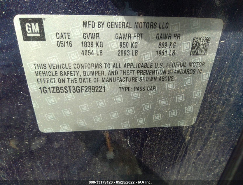 1G1ZB5ST3GF289221