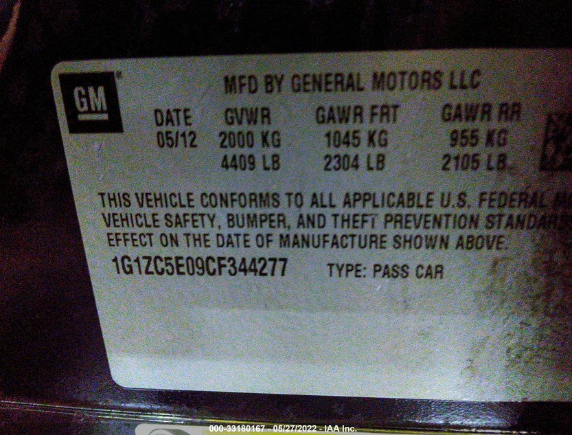 1G1ZC5E09CF344277
