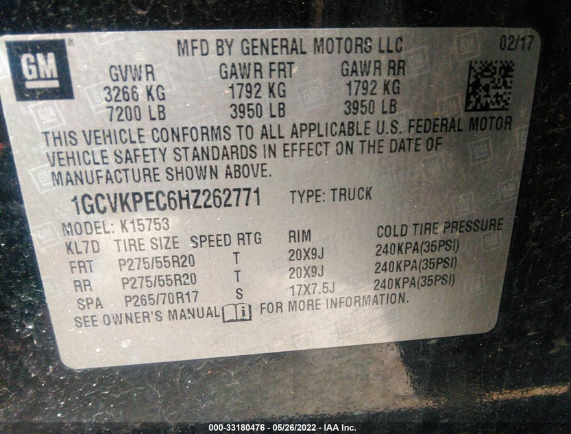 1GCVKPEC6HZ262771