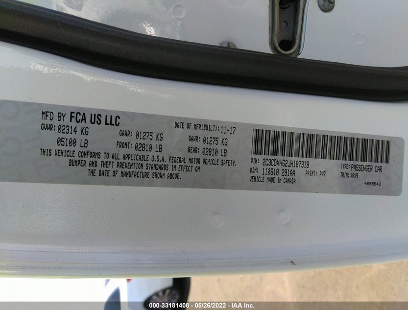 2C3CDXHG2JH187318