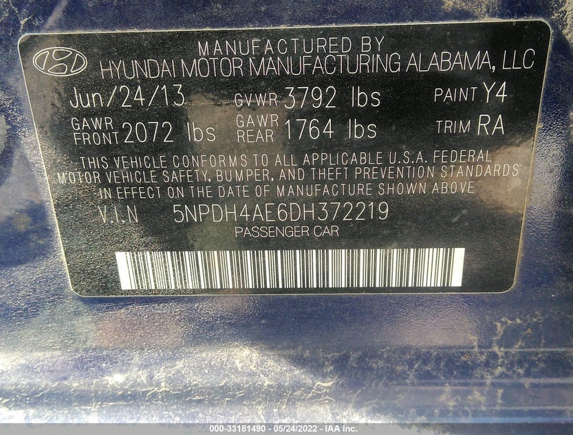 5NPDH4AE6DH372219