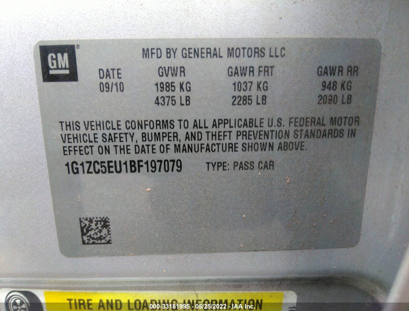 1G1ZC5EU1BF197079