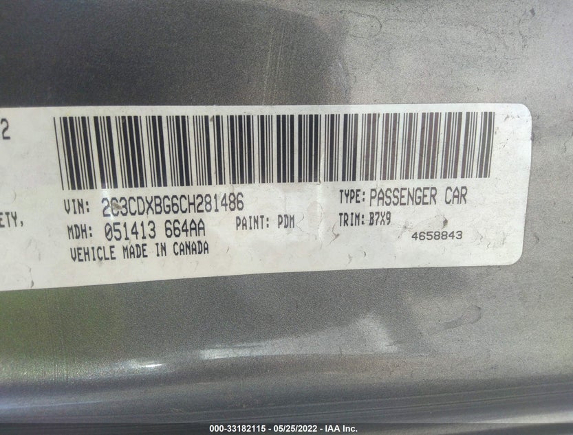 2C3CDXBG6CH281486