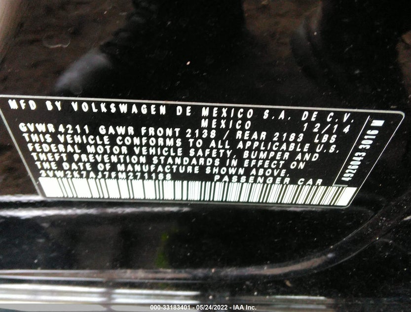 3VW2K7AJ7FM271188