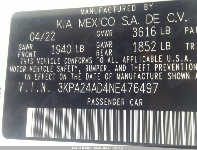 3KPA24AD4NE476497