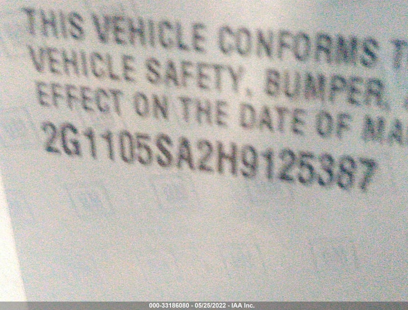 2G1105SA2H9125387