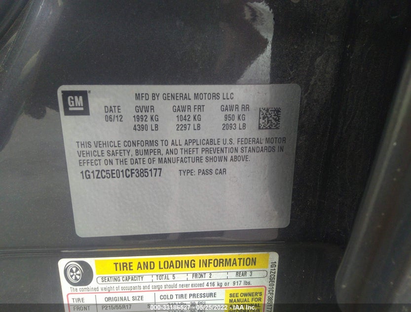 1G1ZC5E01CF385177