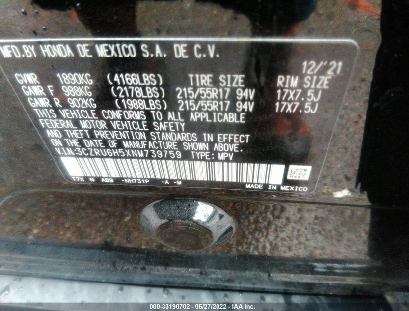 3CZRU6H5XNM739759