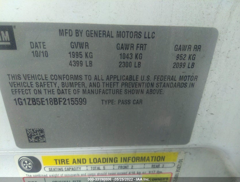 1G1ZB5E18BF215599