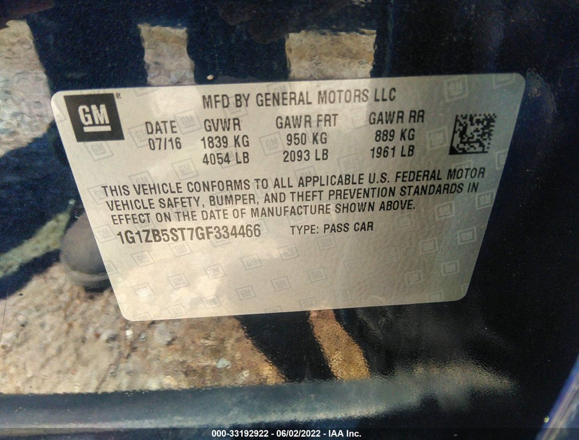 1G1ZB5ST7GF334466
