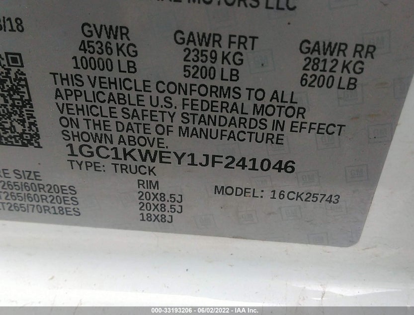 1GC1KWEY1JF241046