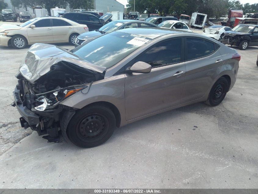 2016 Hyundai Elantra Se VIN: 5NPDH4AE3GH719476 Lot: 33193349