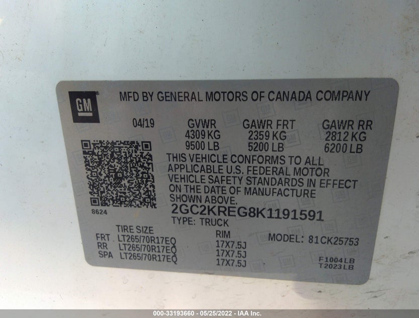 2GC2KREG8K1191591