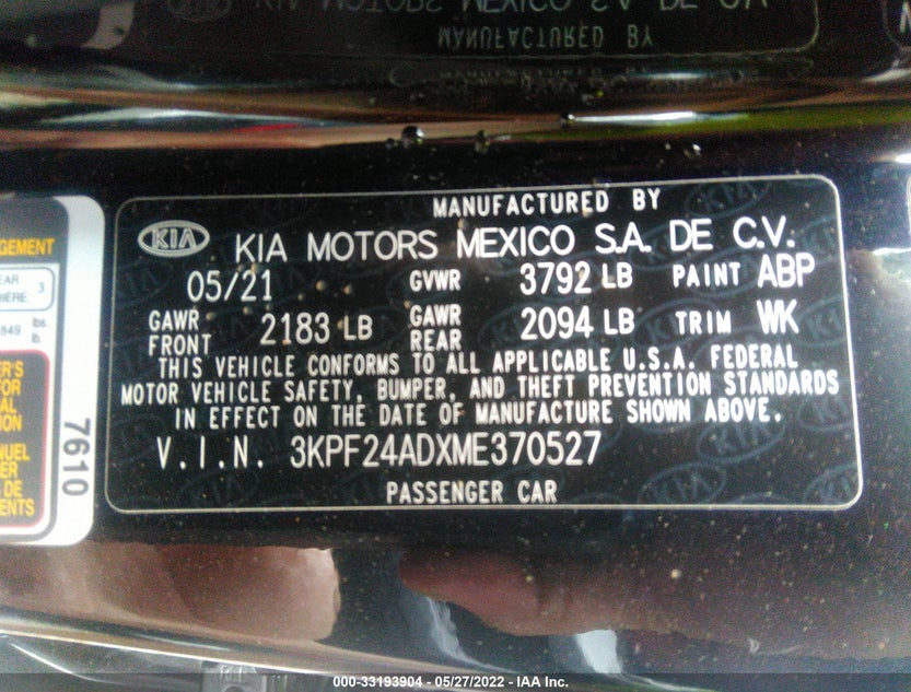 3KPF24ADXME370527