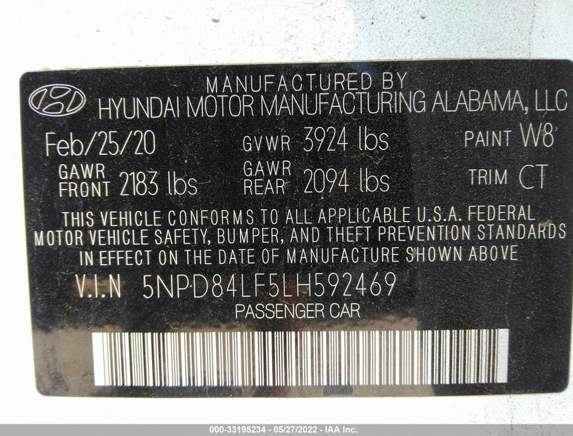 5NPD84LF5LH592469