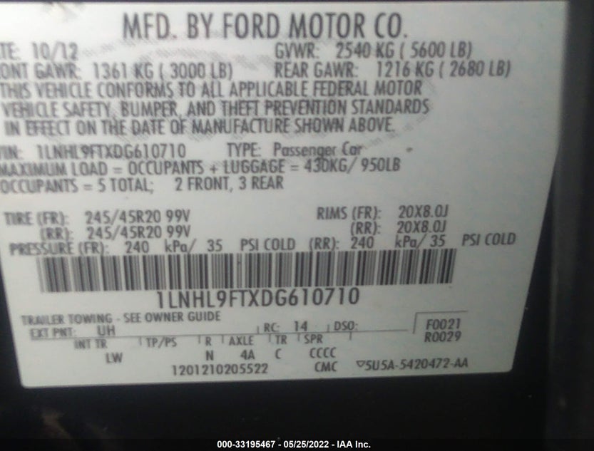 1LNHL9FTXDG610710