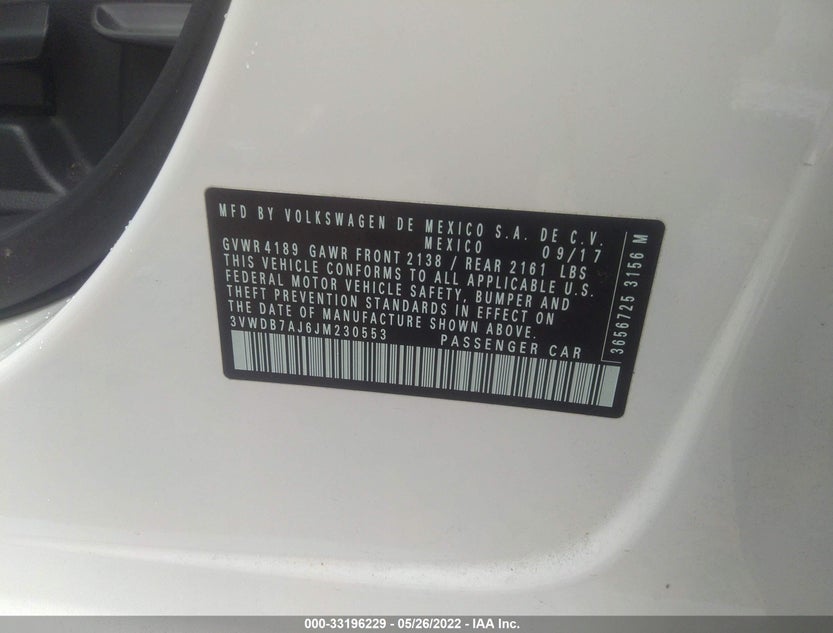 3VWDB7AJ6JM230553
