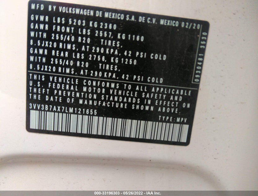 3VV3B7AX7LM121655